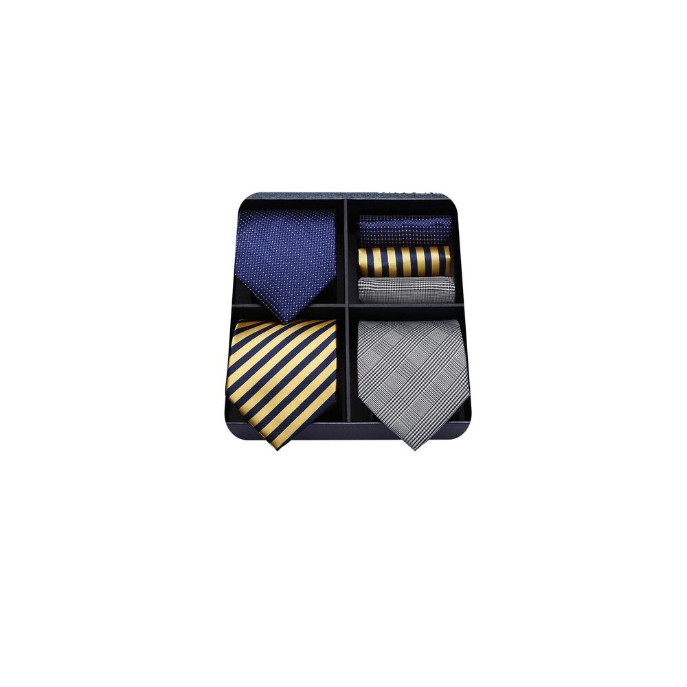 4604 Ties and Pocket Square Sets Ties Business Lot 3 Pcs Necktie &